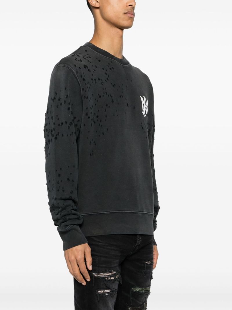 Black Shotgun Distressed Sweatshirt