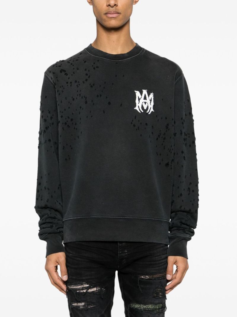 Black Shotgun Distressed Sweatshirt