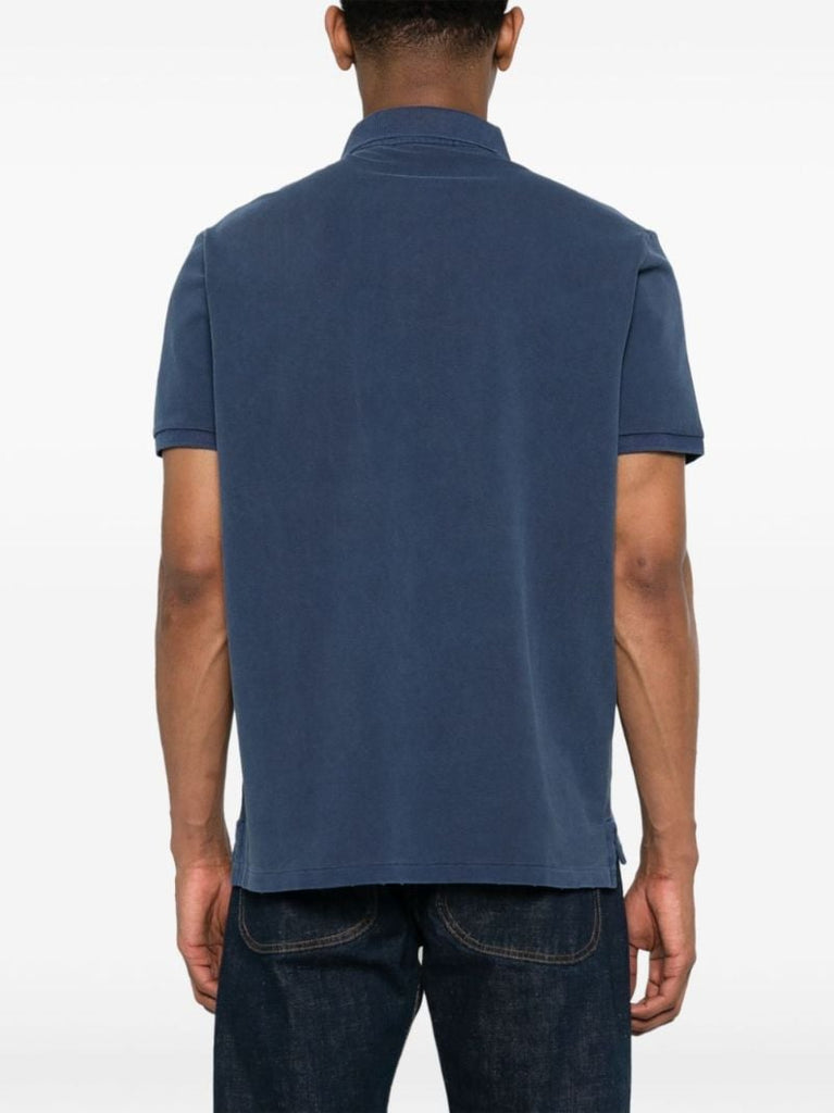 Blue Polo Bear Cotton Polo Shirt