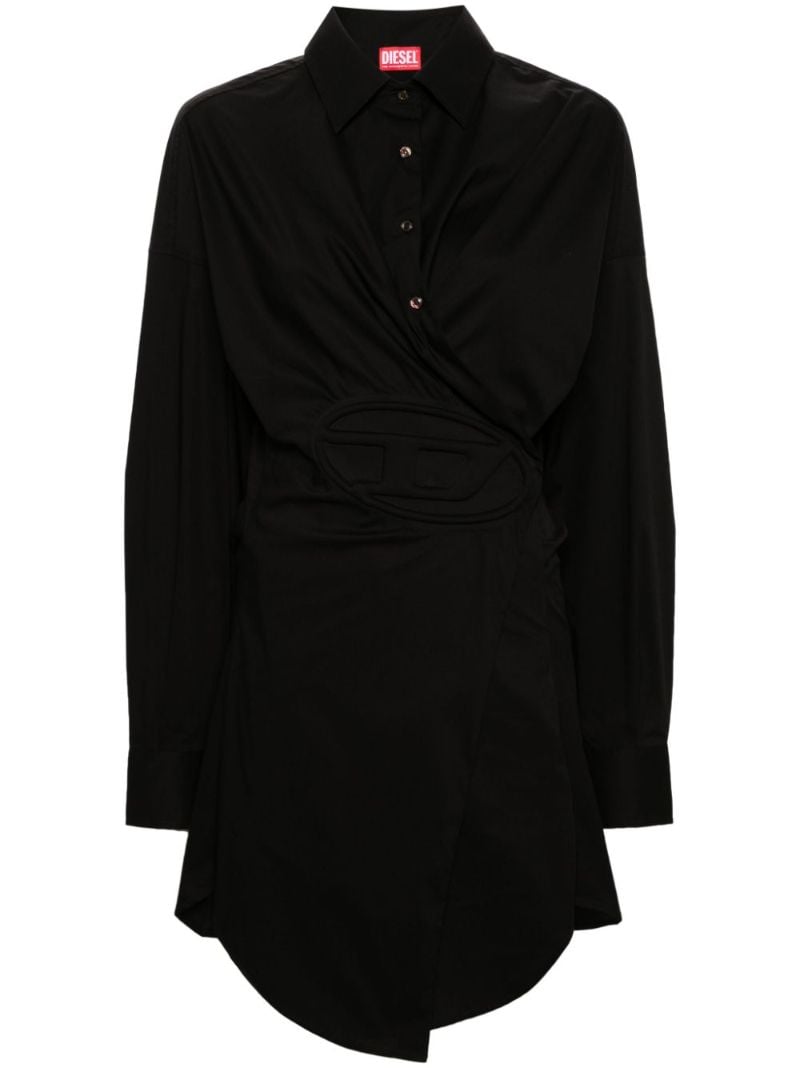 Black D-sizen-n1 Wrap Dress