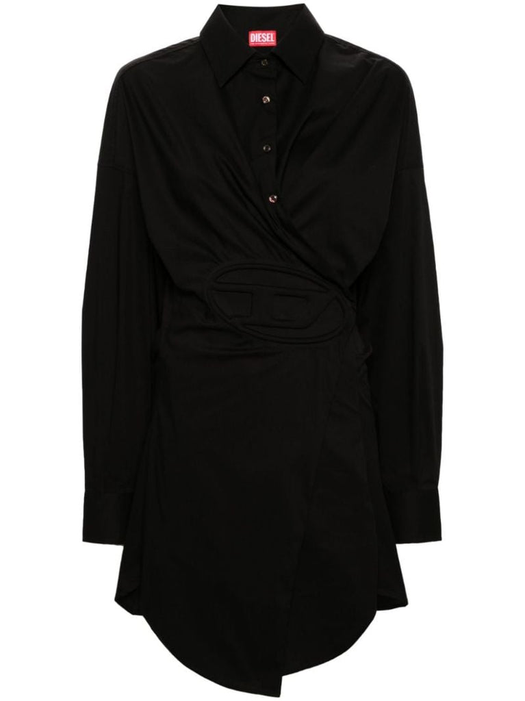 Black D-sizen-n1 Wrap Dress