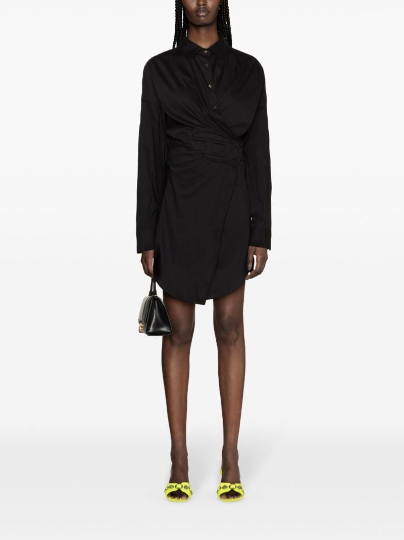 Black D-sizen-n1 Wrap Dress