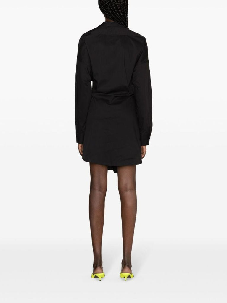 Black D-sizen-n1 Wrap Dress
