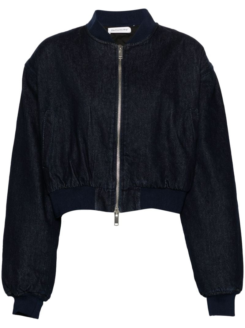 Blue Denim Bomber Jacket