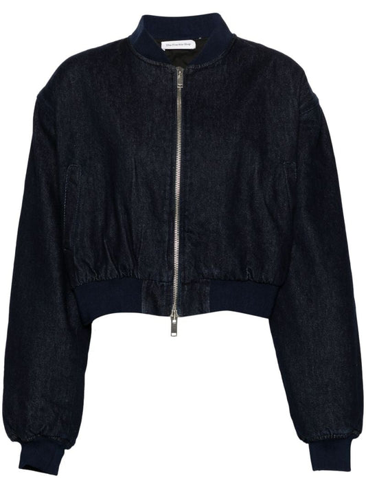 Blue Denim Bomber Jacket
