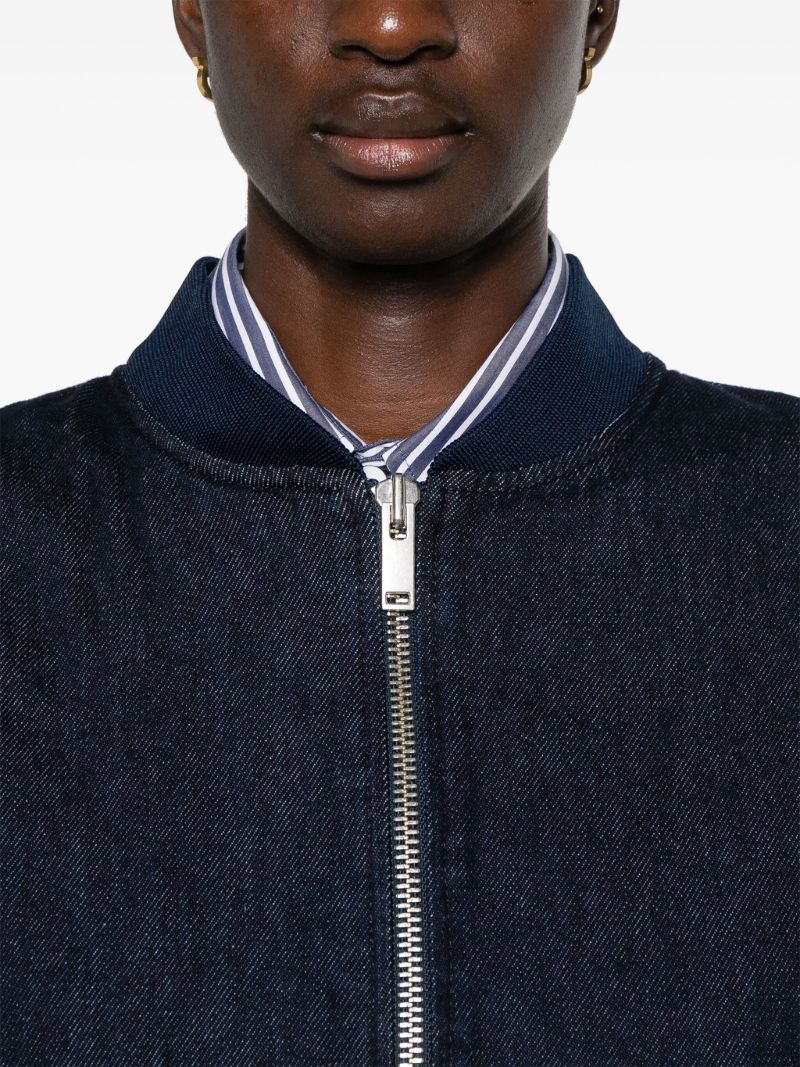 Blue Denim Bomber Jacket