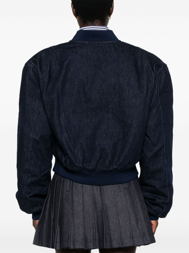 Blue Denim Bomber Jacket