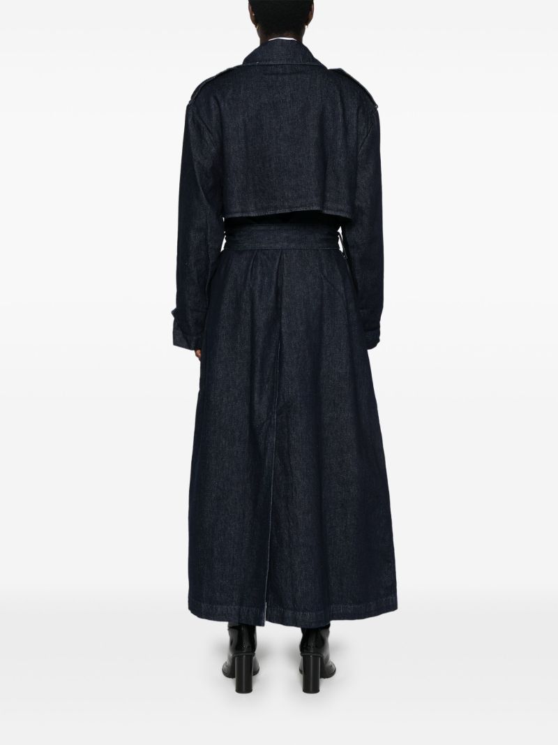 Blue Denim Trench Coat