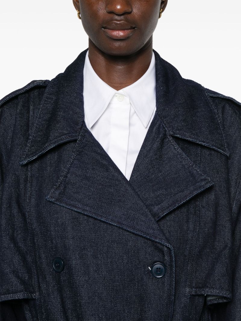 Blue Denim Trench Coat