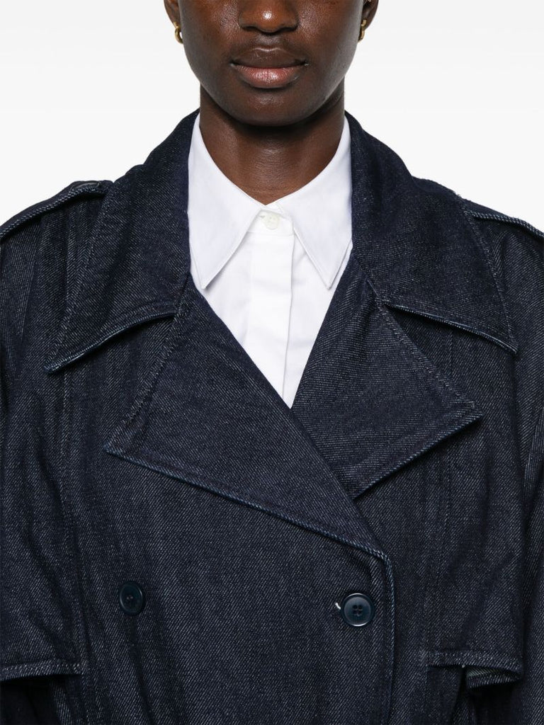 Blue Denim Trench Coat