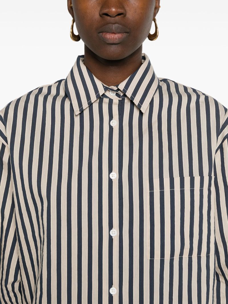 Neutral Striped Button-up Shirt