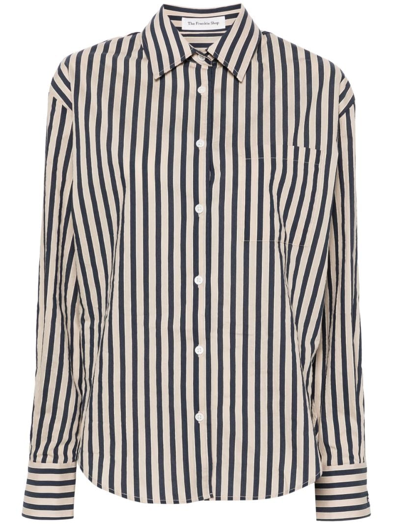 Neutral Striped Button-up Shirt
