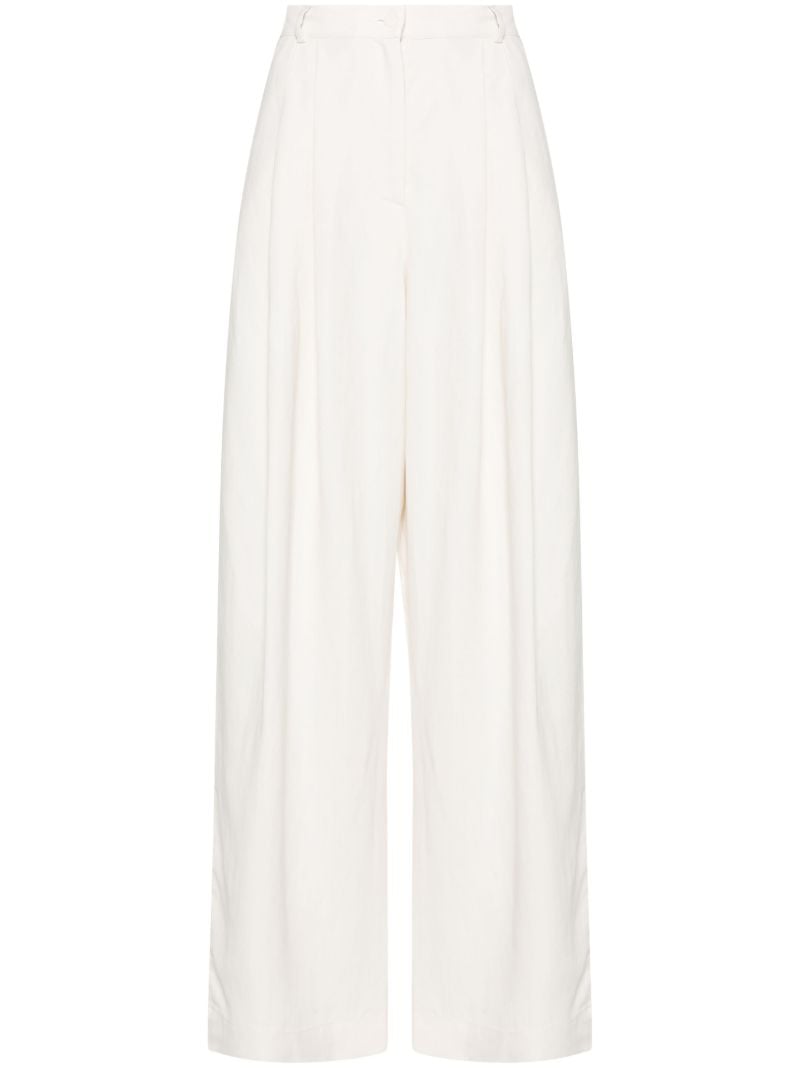 White Twill Tailored Trousers