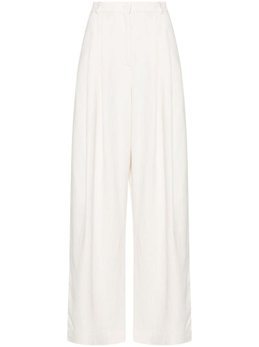 White Twill Tailored Trousers