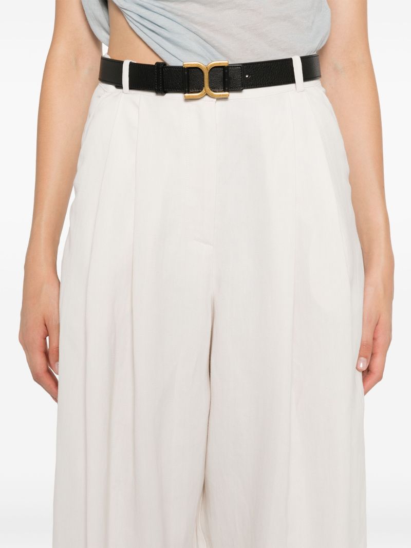 White Twill Tailored Trousers