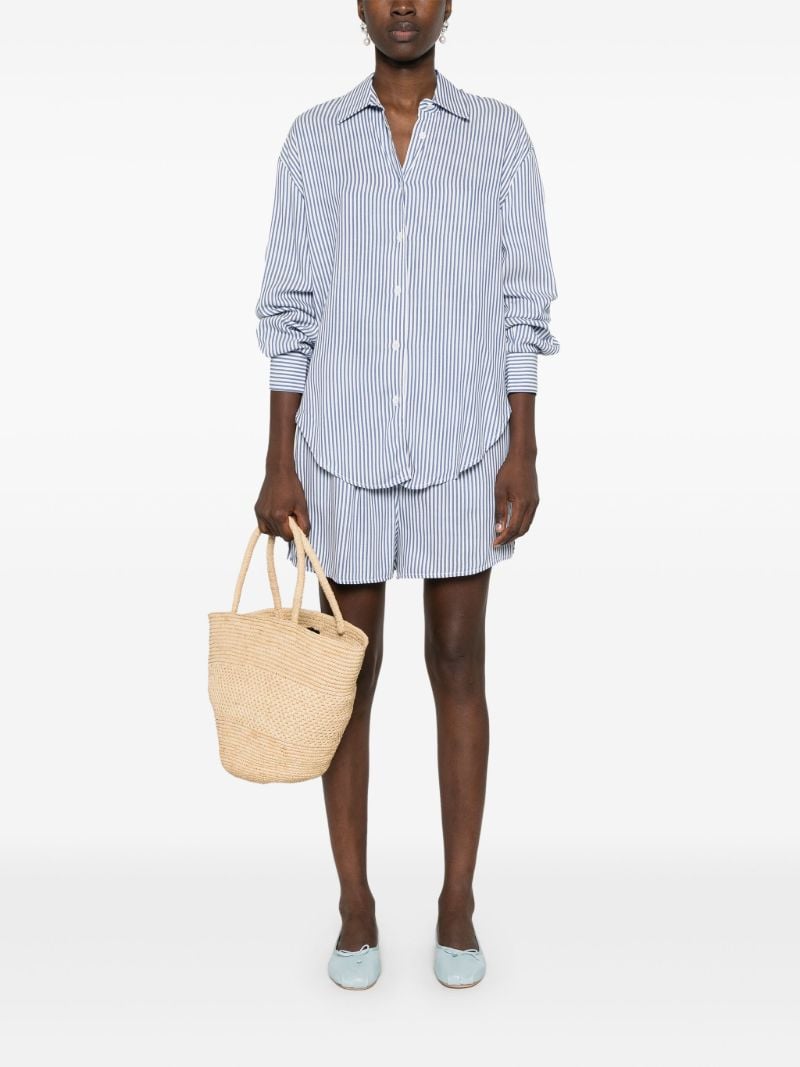 Blue Striped Button-up Shirt