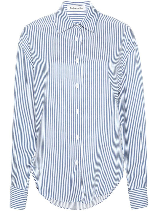 Blue Striped Button-up Shirt