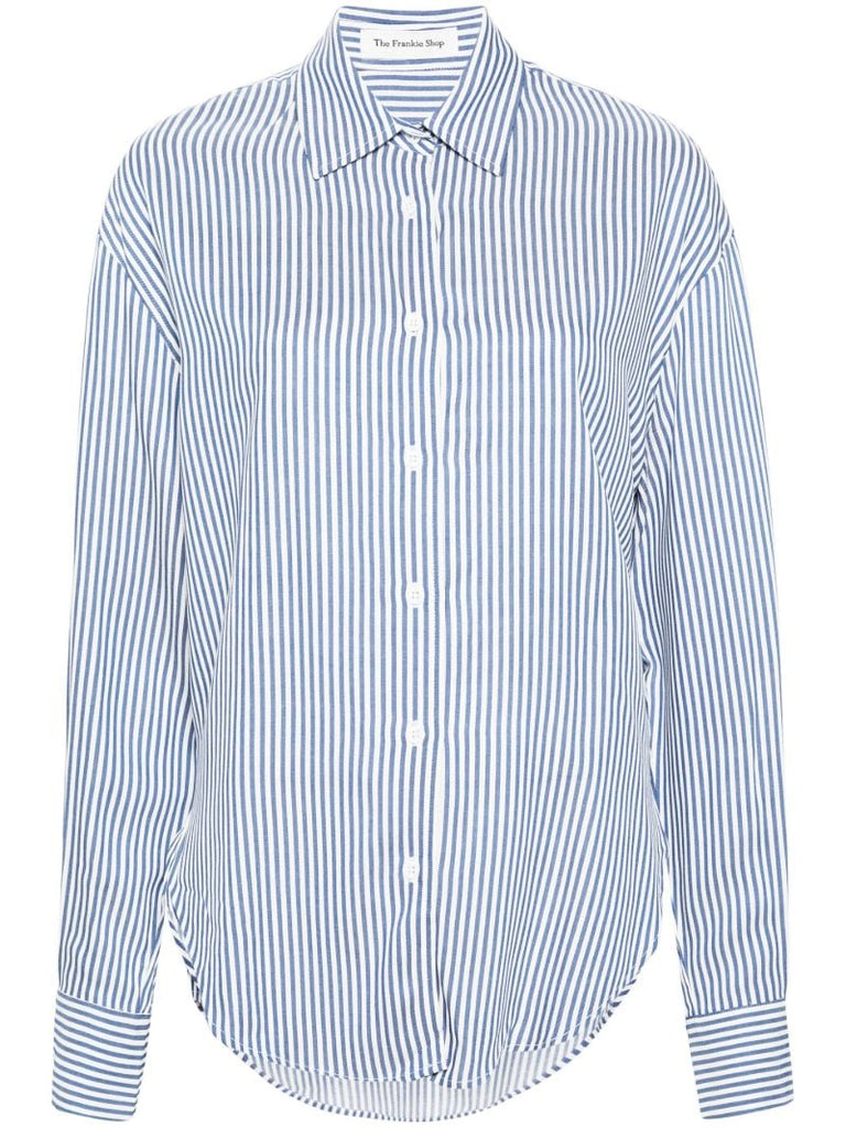 Blue Striped Button-up Shirt