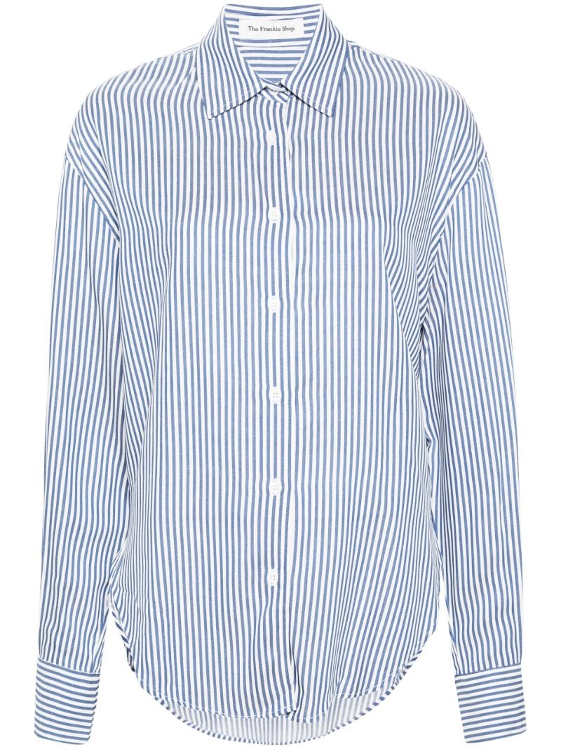 Blue Striped Button-up Shirt