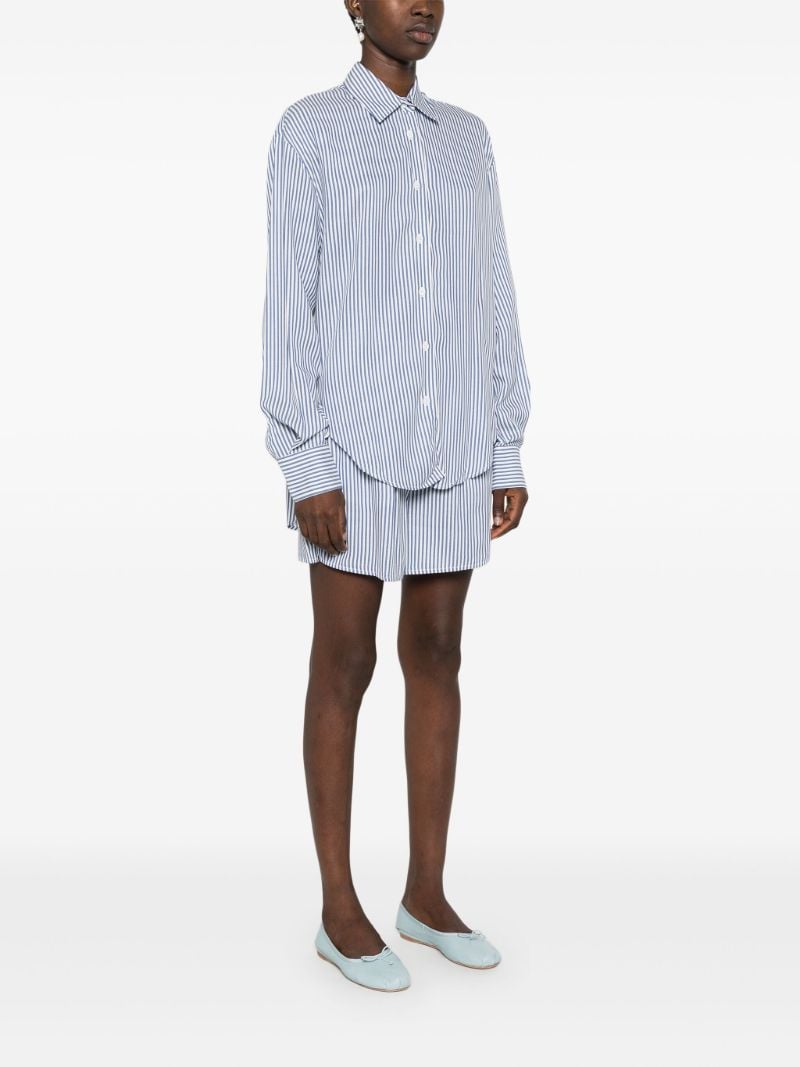 Blue Striped Button-up Shirt