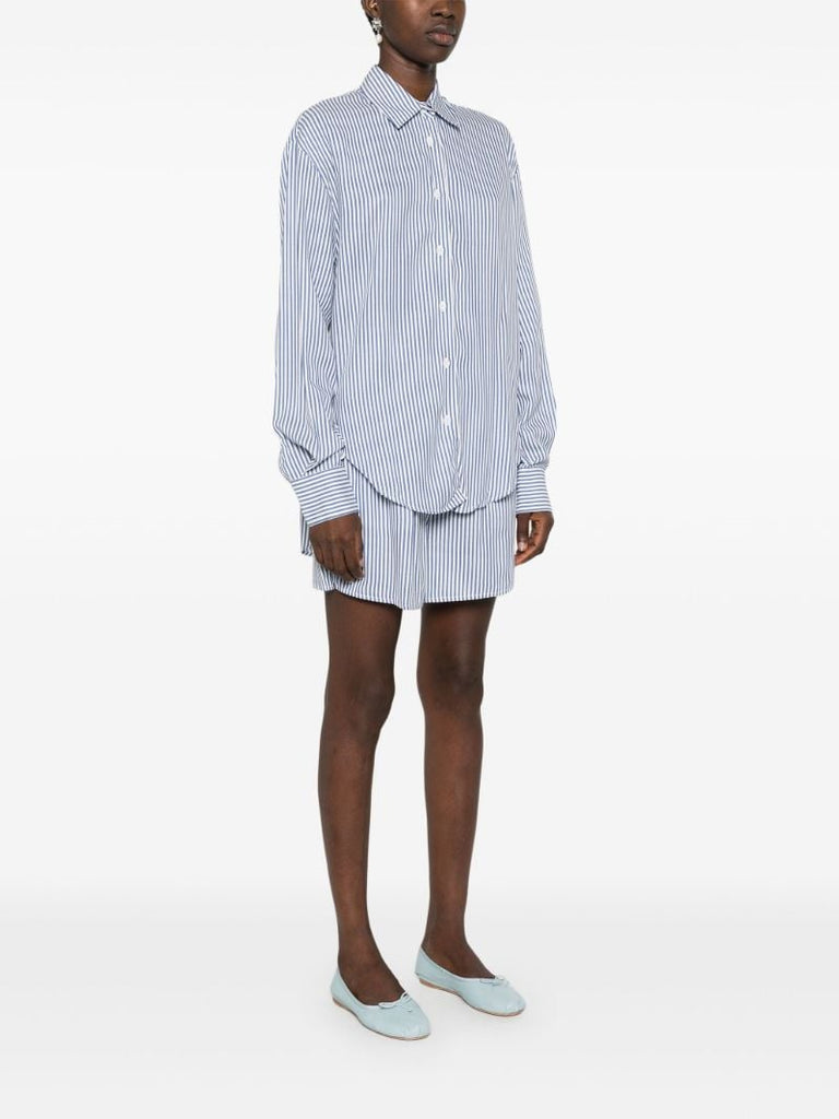 Blue Striped Button-up Shirt