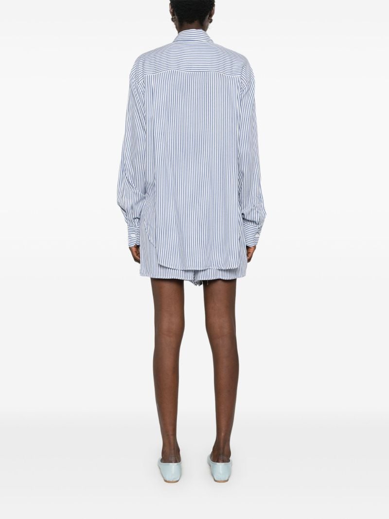 Blue Striped Button-up Shirt
