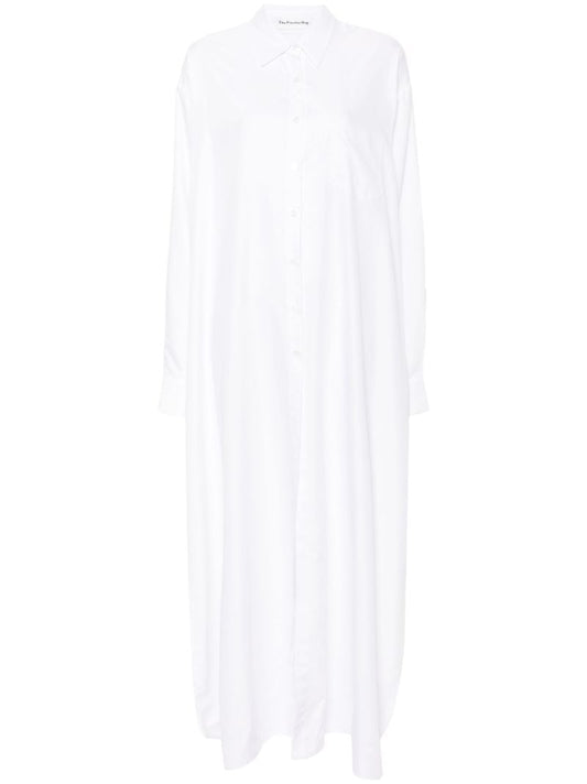 White Avery Maxi Shirt Dress