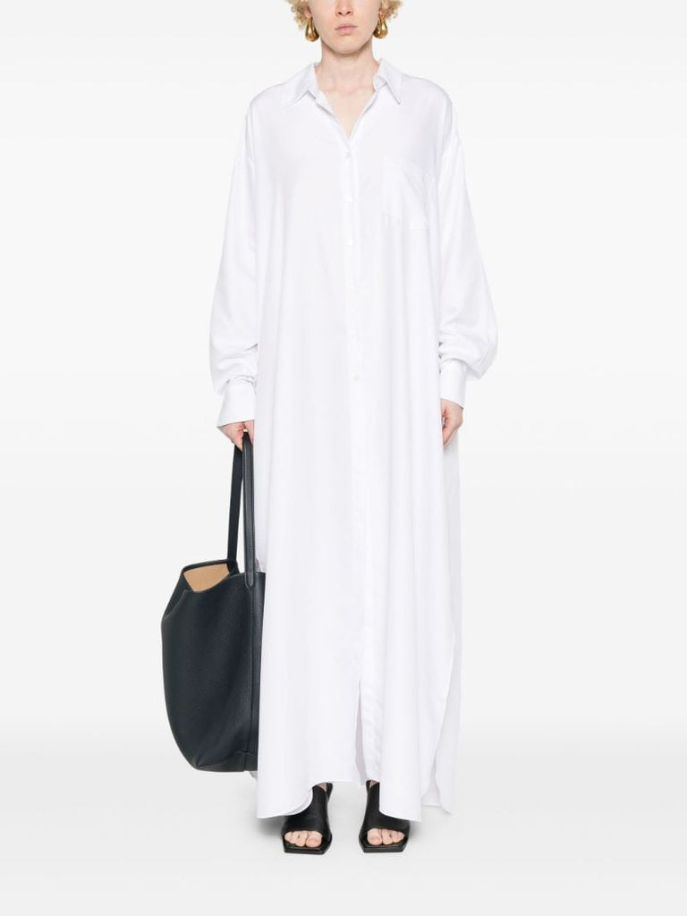 White Avery Maxi Shirt Dress