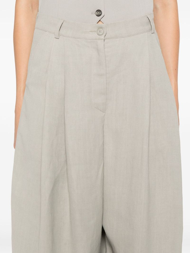 Neutral Twill Tailored Trousers