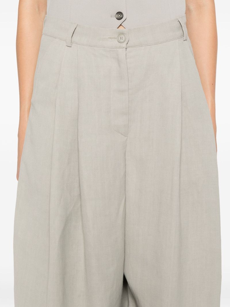 Neutral Twill Tailored Trousers