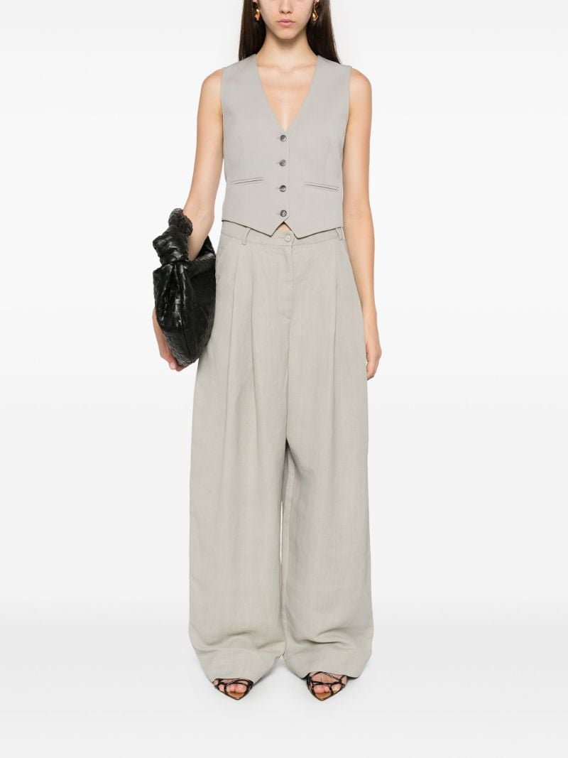 Neutral Twill Tailored Trousers