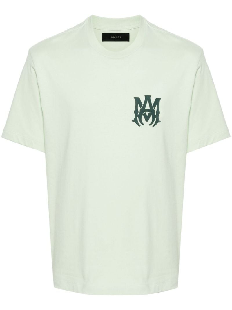 Green Ma-print Cotton T-shirt