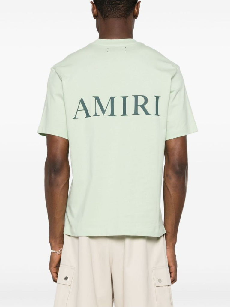 Green Ma-print Cotton T-shirt