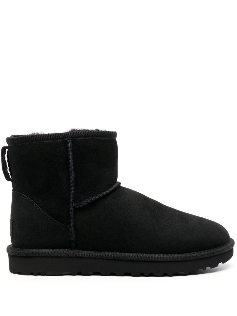 Black Classic Mini Ii Shearling Ankle Boots