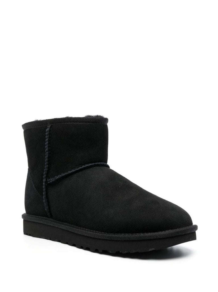 Black Classic Mini Ii Shearling Ankle Boots
