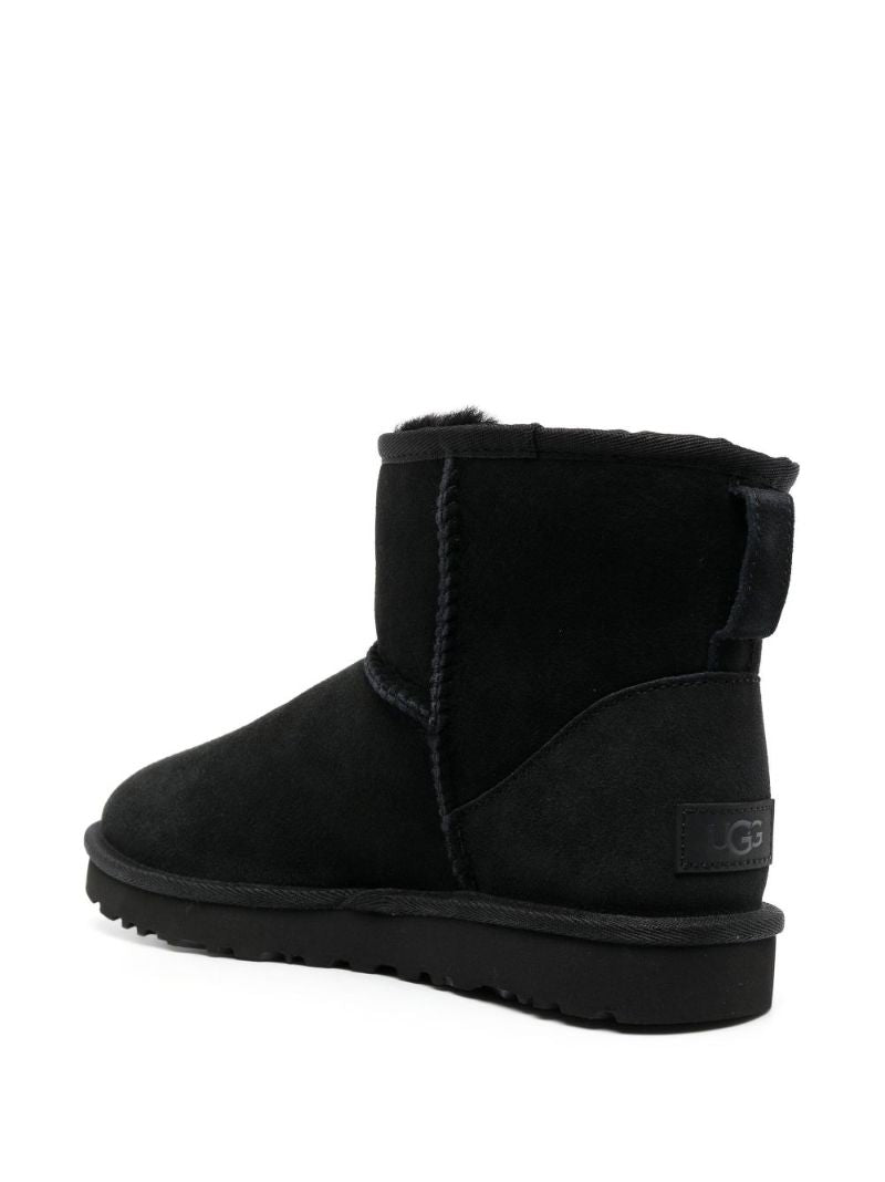 Black Classic Mini Ii Shearling Ankle Boots