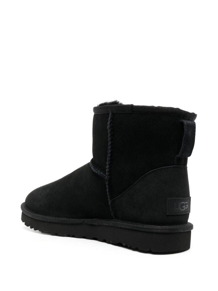 Black Classic Mini Ii Shearling Ankle Boots
