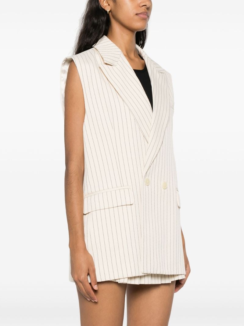 Neutral Pinstripe Twill Waistcoat