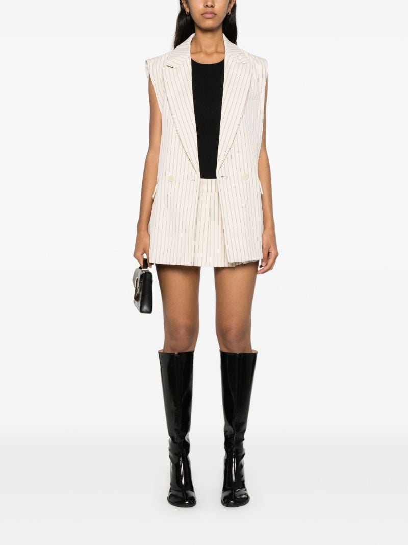 Neutral Pinstripe Twill Waistcoat