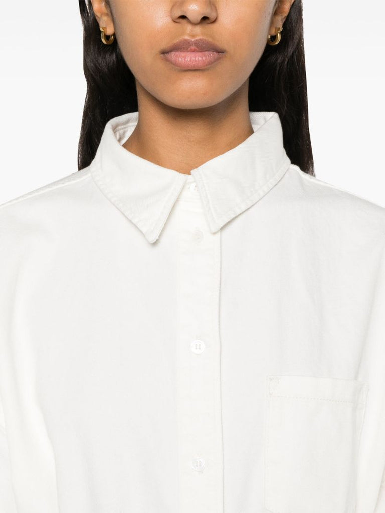 White Denim Tied Waist Playsuit