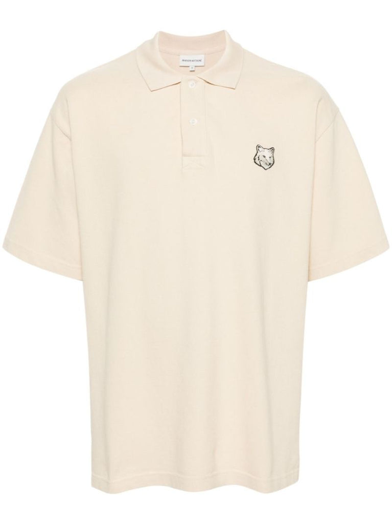 Neutral Fox Head Cotton Polo Shirt