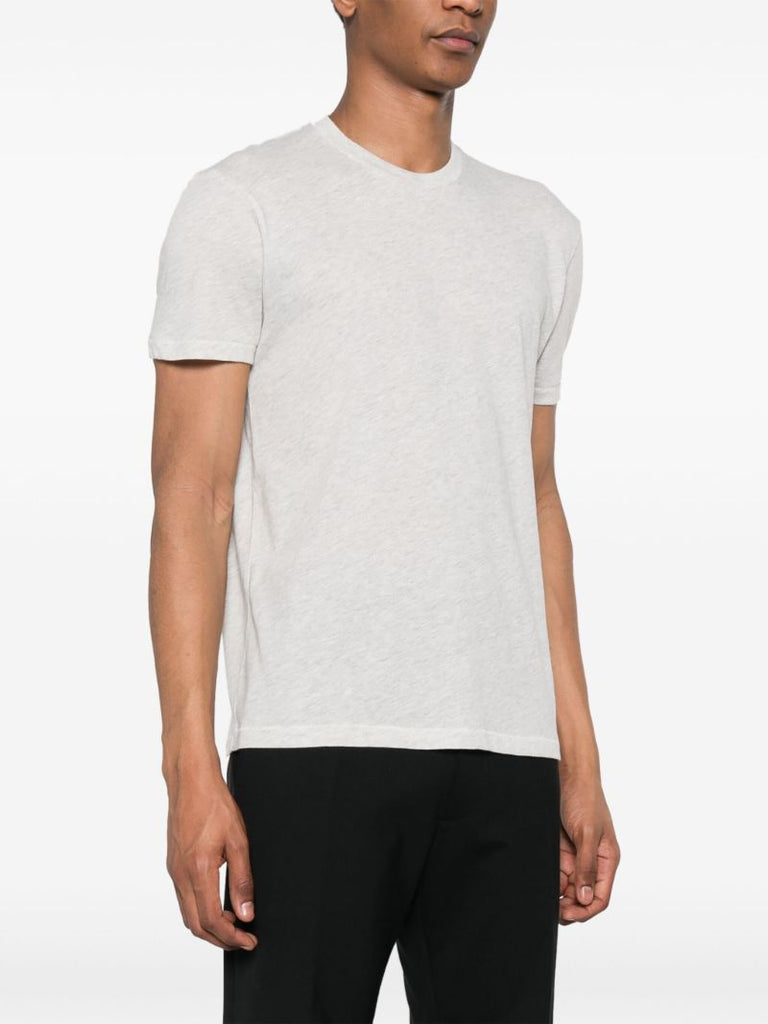 Grey Round-neck Cotton T-shirt