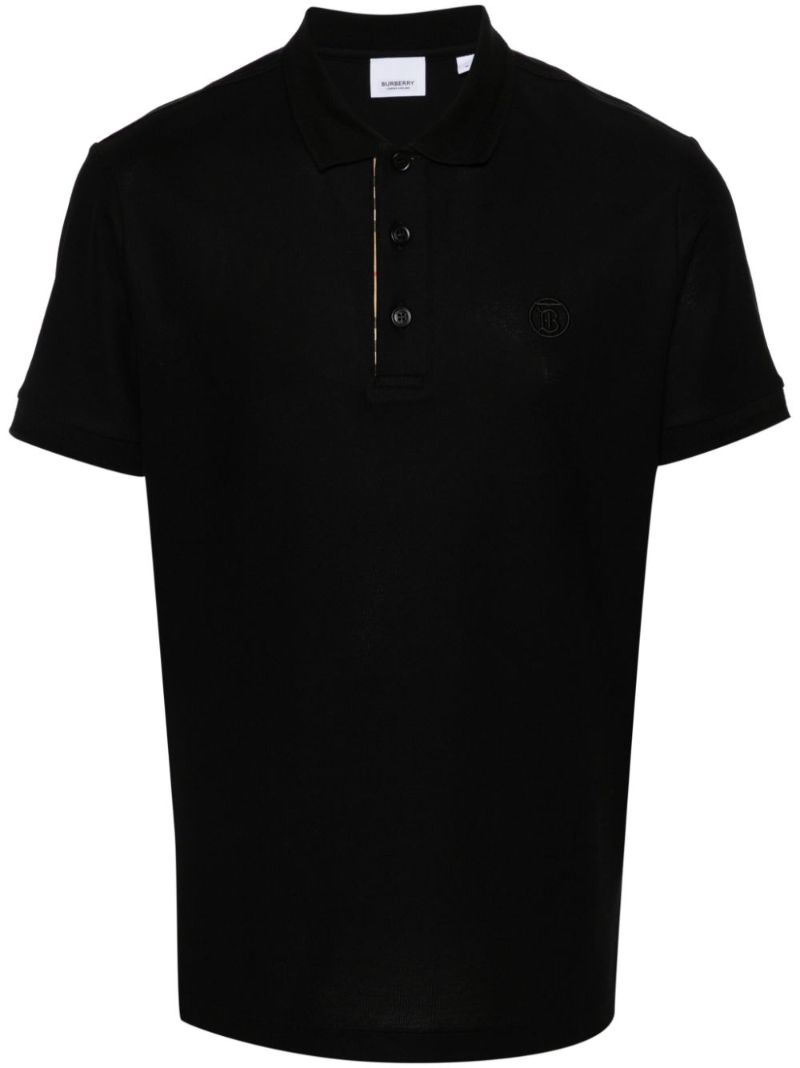 Black Logo-embroidered Polo Shirt
