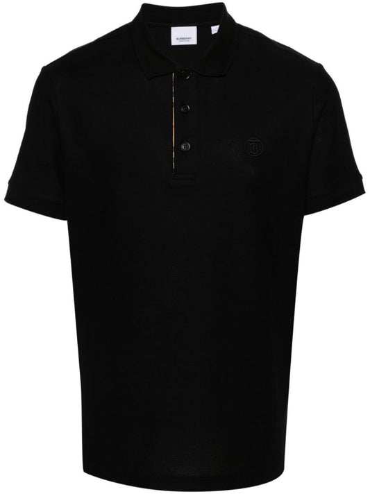 Black Logo-embroidered Polo Shirt