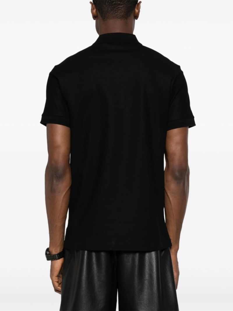 Black Logo-embroidered Polo Shirt