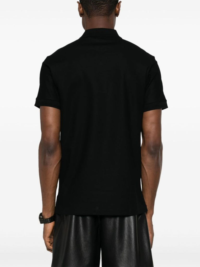 Black Logo-embroidered Polo Shirt
