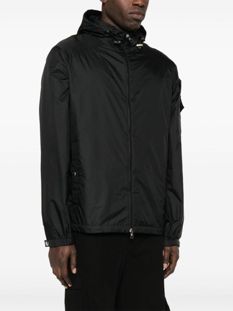 Black Etiache Hooded Windbreaker