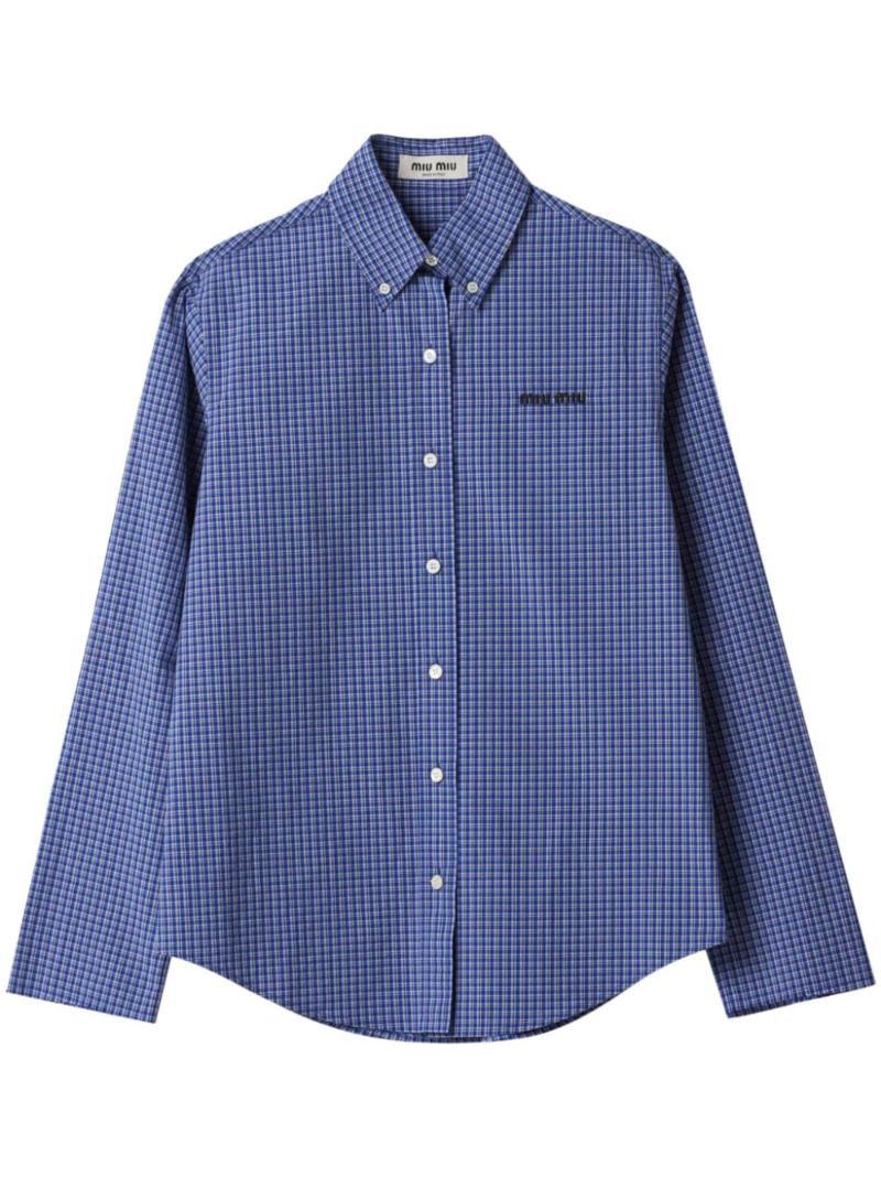 Blue Checked Cotton Shirt