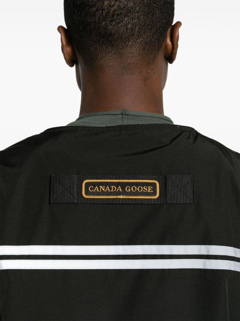 Black Logo-appliquÃ_x0083_Â© Zip-up Gilet