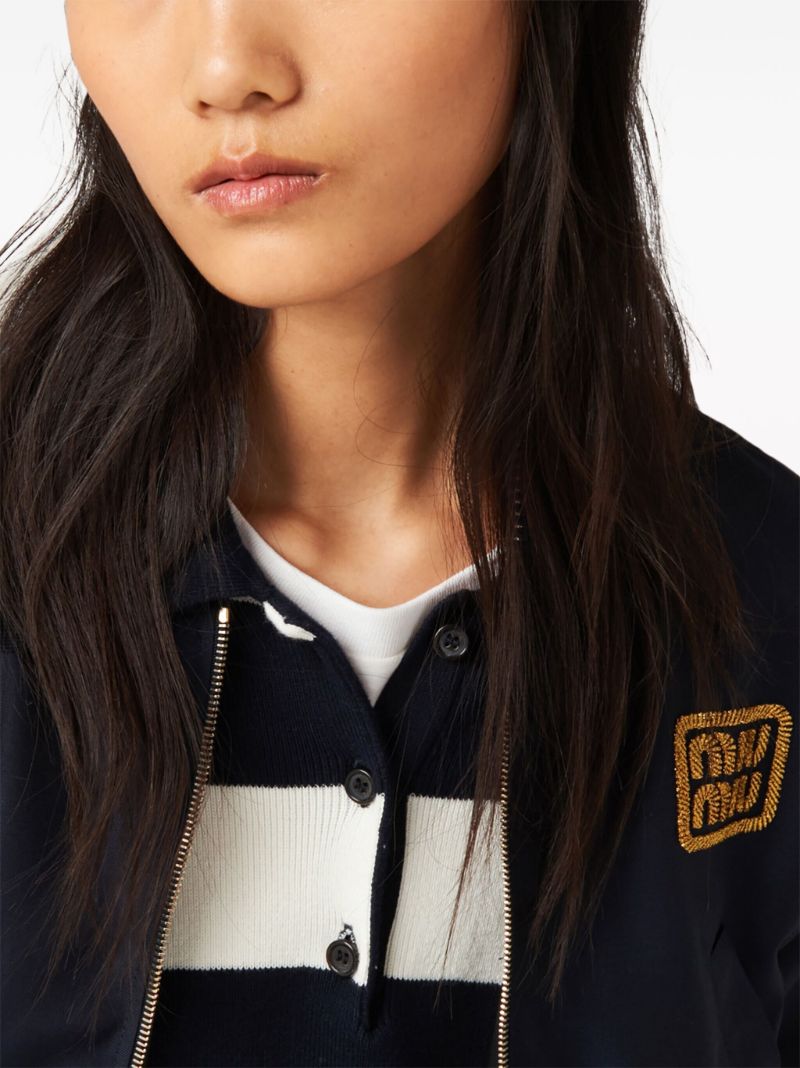 Blue Batavia Wool Bomber Jacket